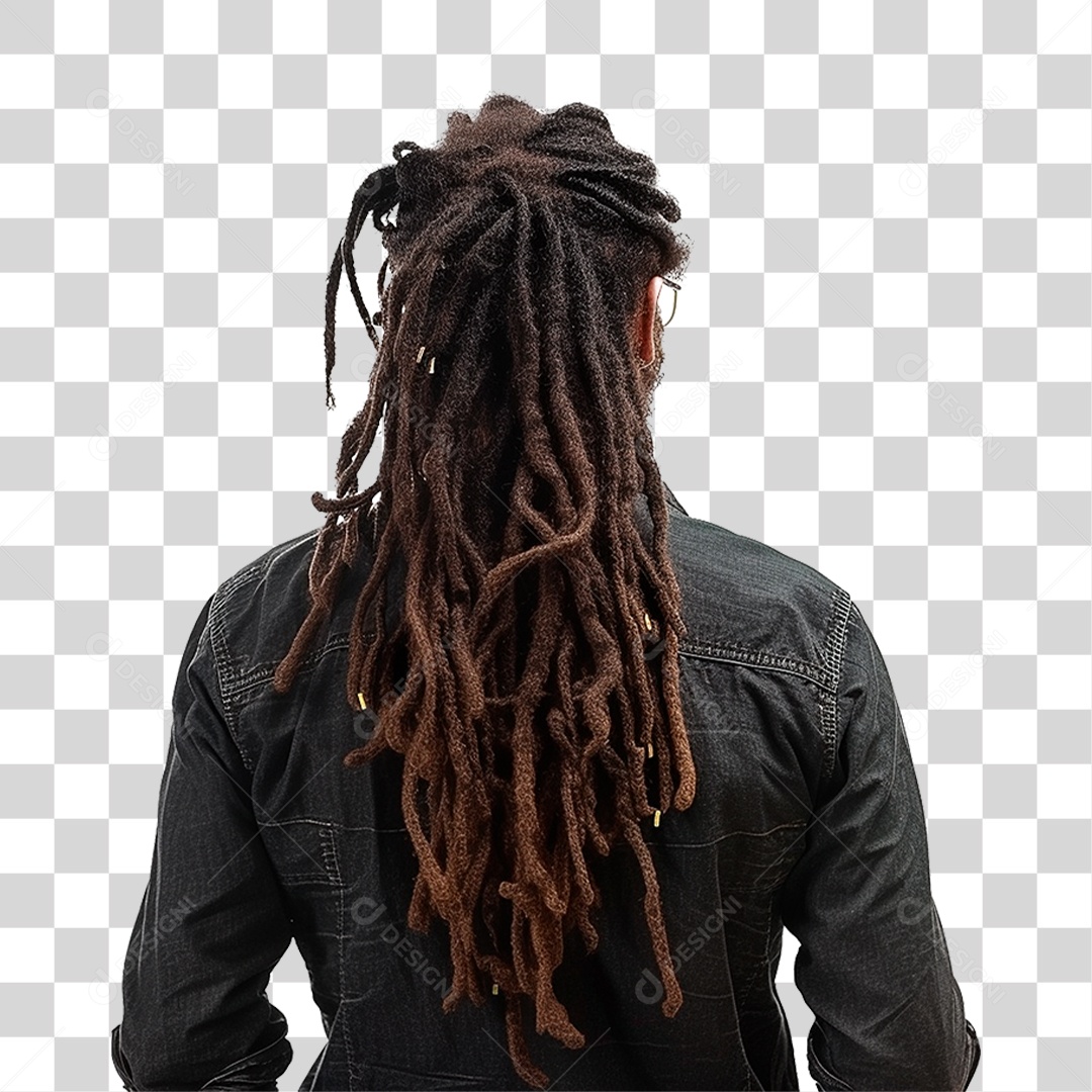 Homem com Dreads PNG Transparente