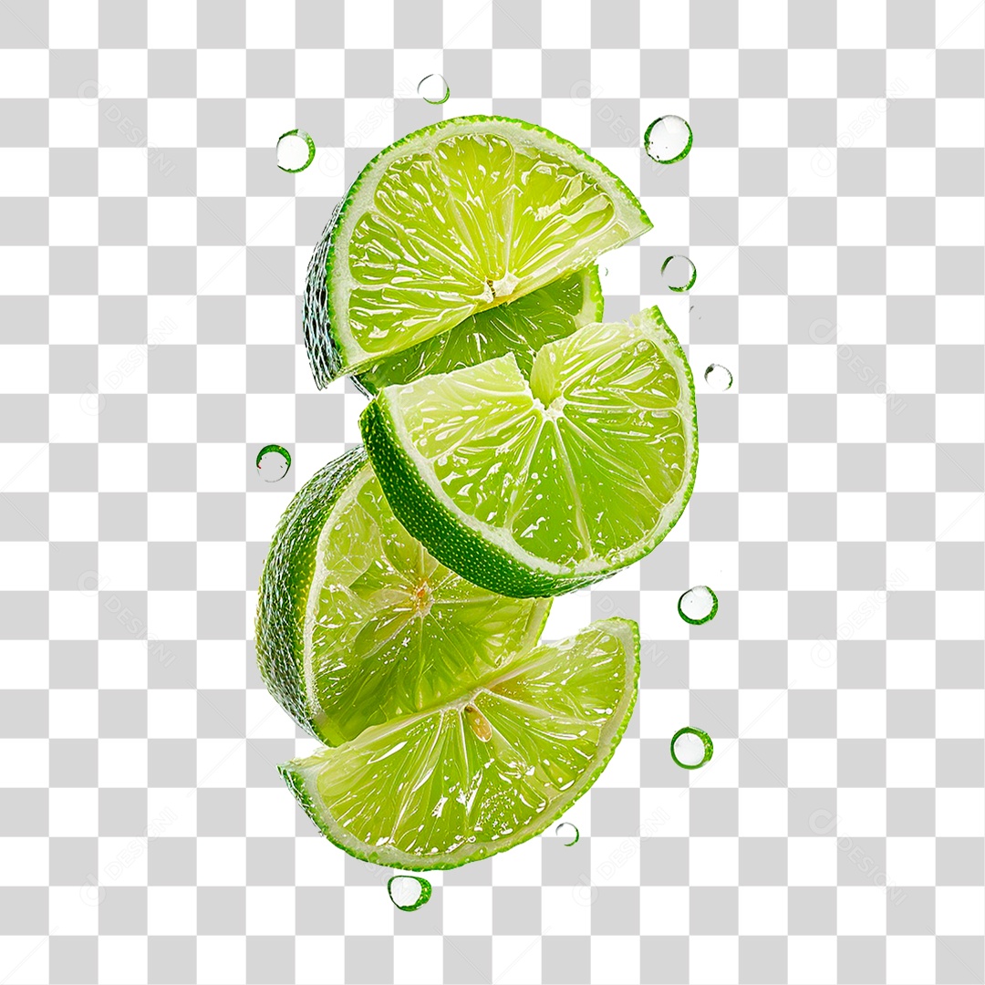 Limão Partida ao Meio PNG Transparente