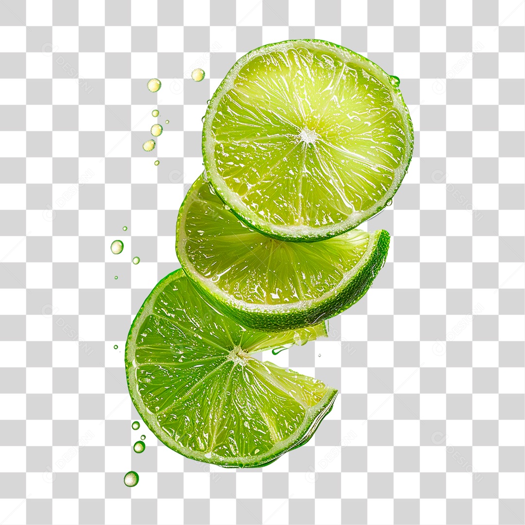 Limão Partida ao Meio PNG Transparente