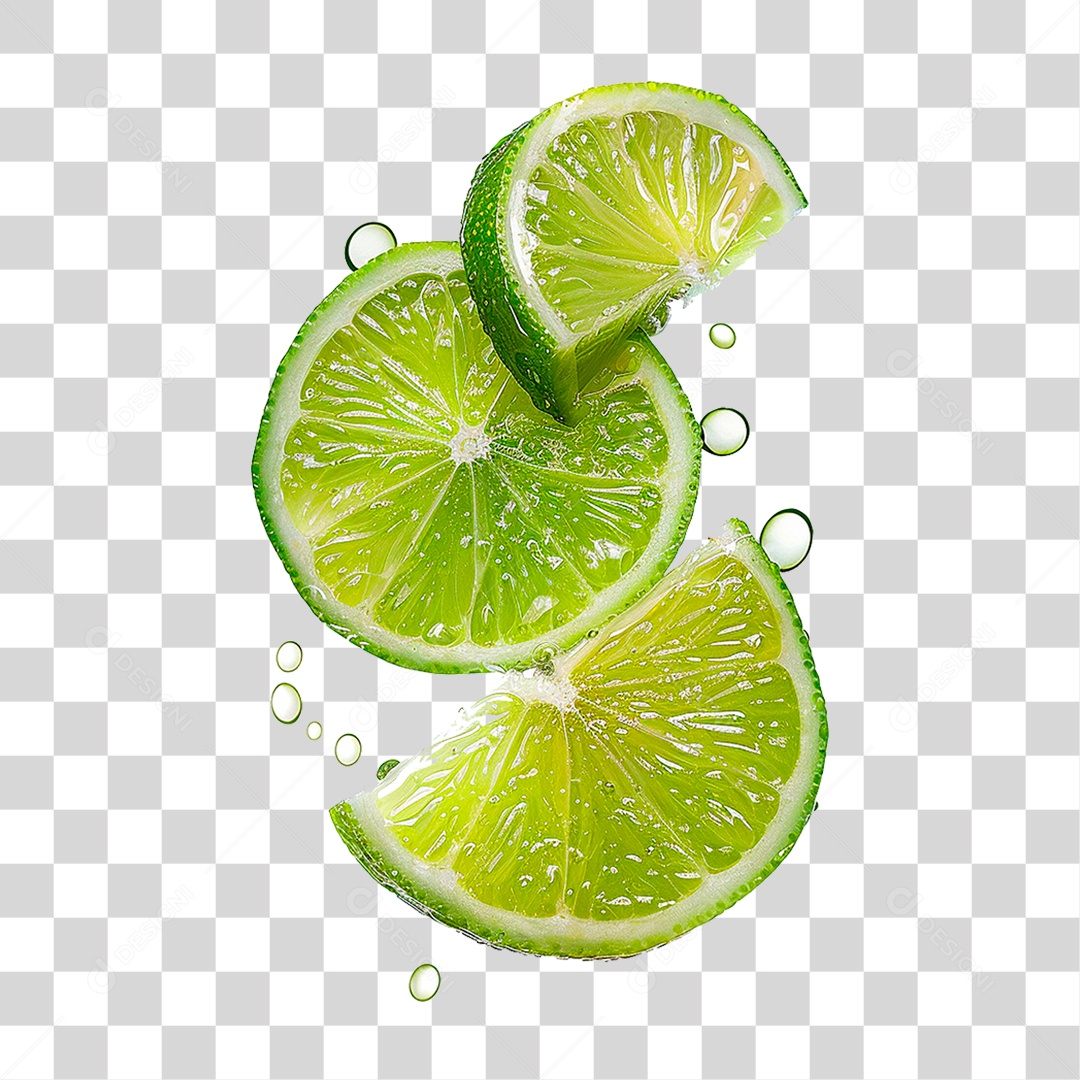 Limão Partida ao Meio PNG Transparente