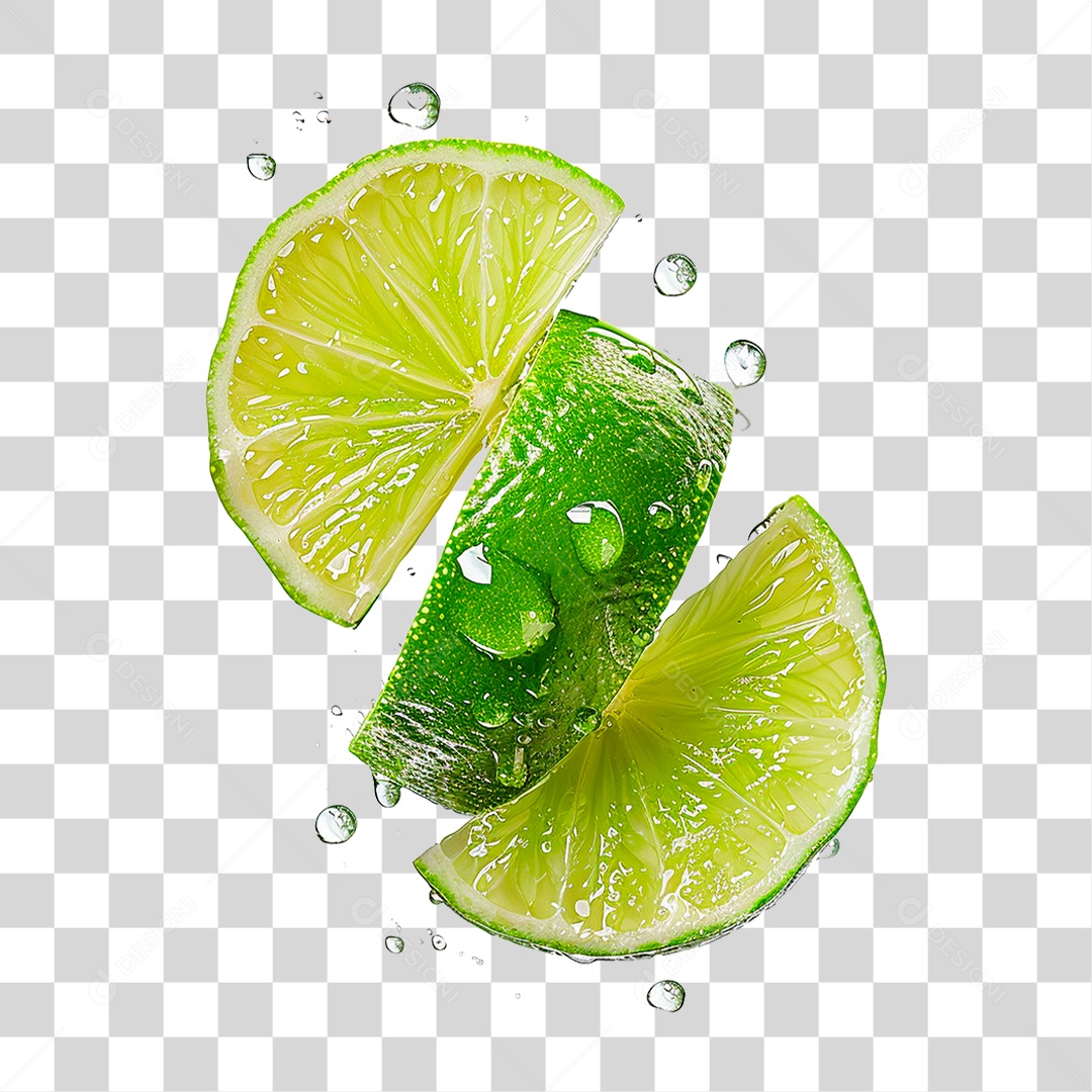 Limão Partida ao Meio PNG Transparente