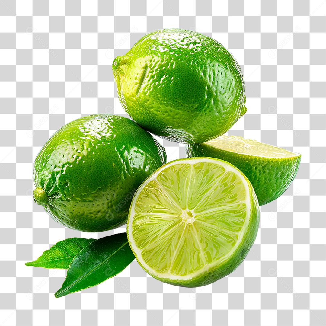 Limão Partida ao Meio PNG Transparente