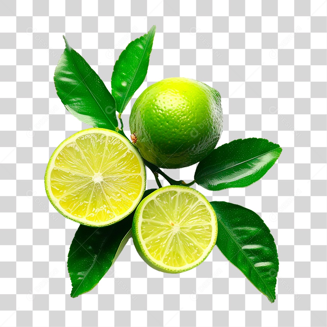 Halved Lime Transparent PNG