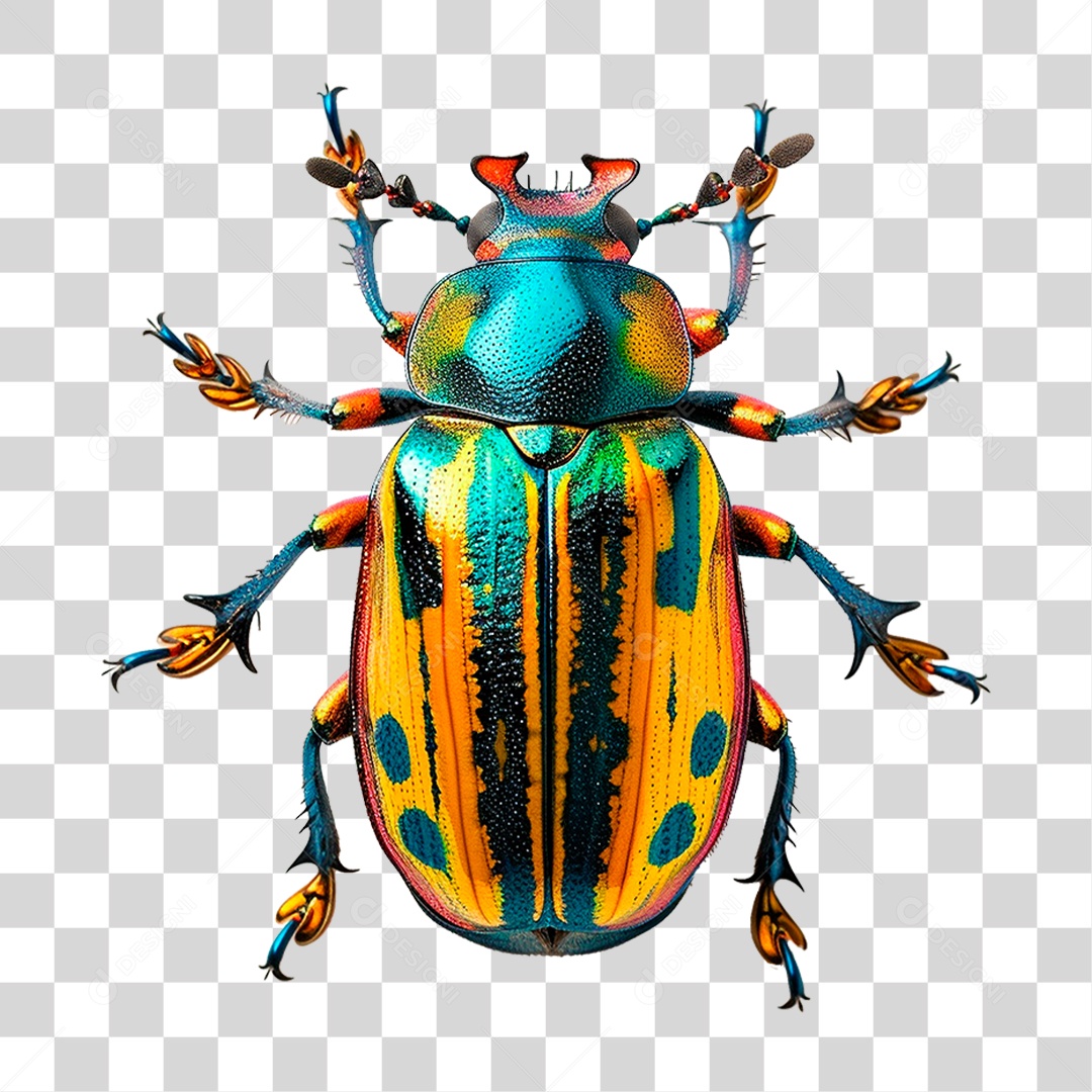 Besouro Colorido PNG Transparente
