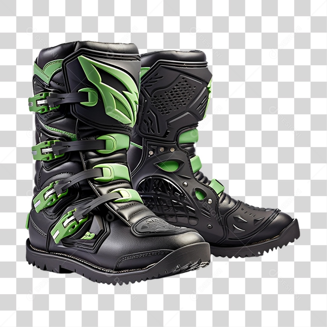 Botas de Motocross PNG Transparente