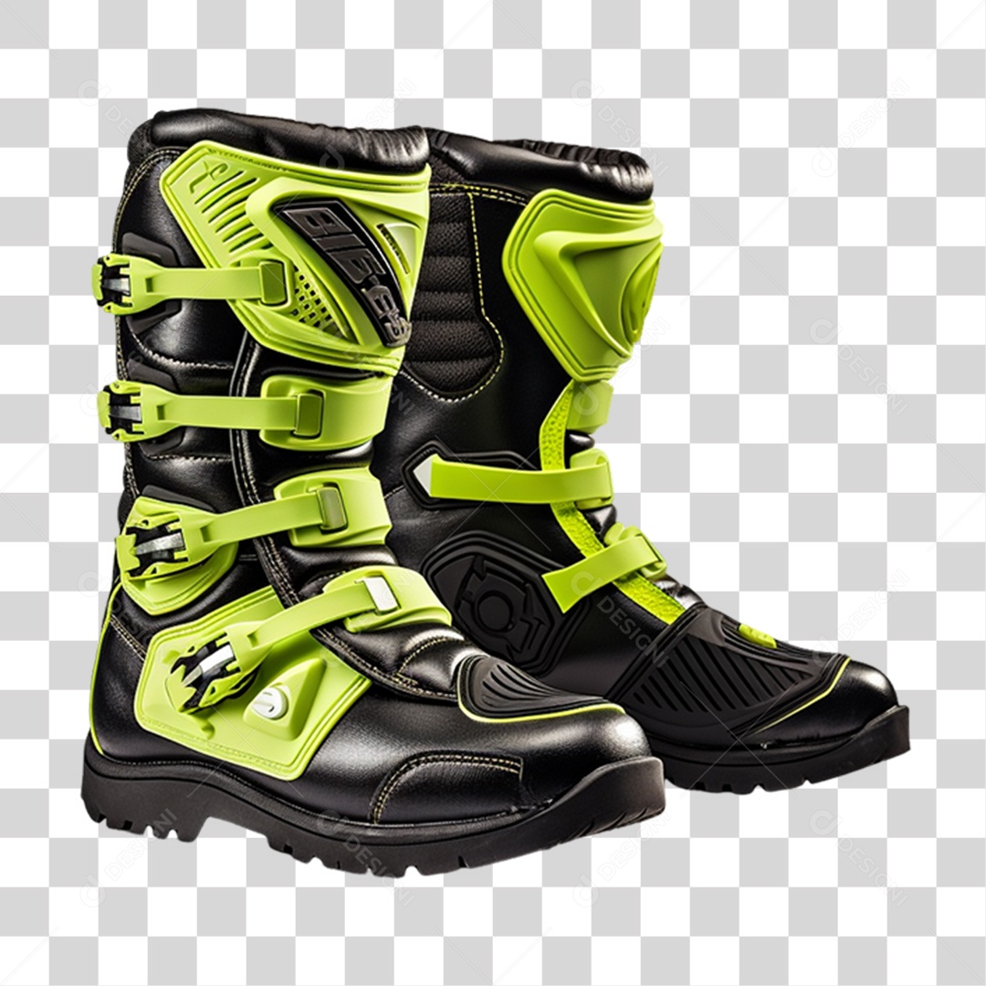 Botas de Motocross PNG Transparente