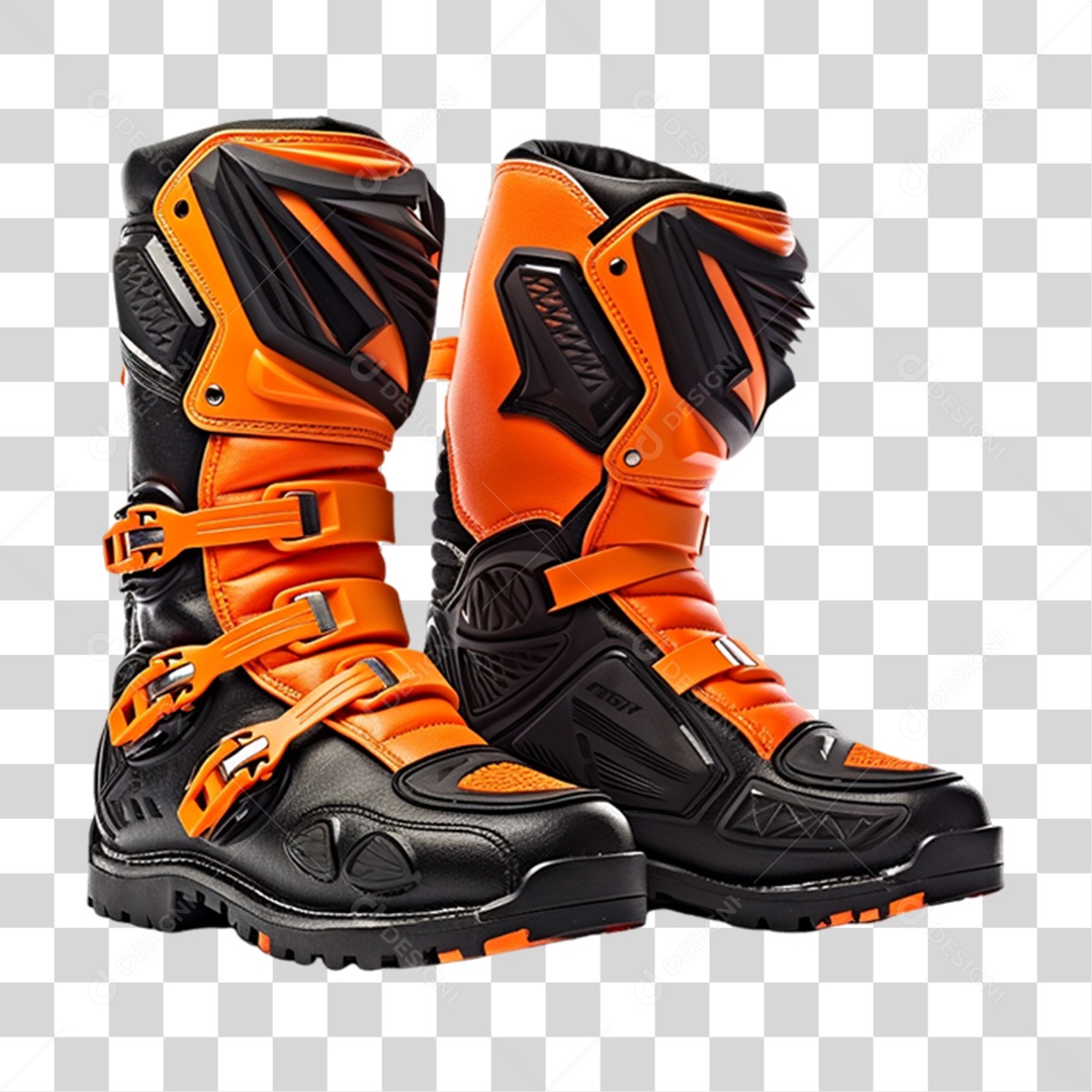 Botas de Motocross PNG Transparente