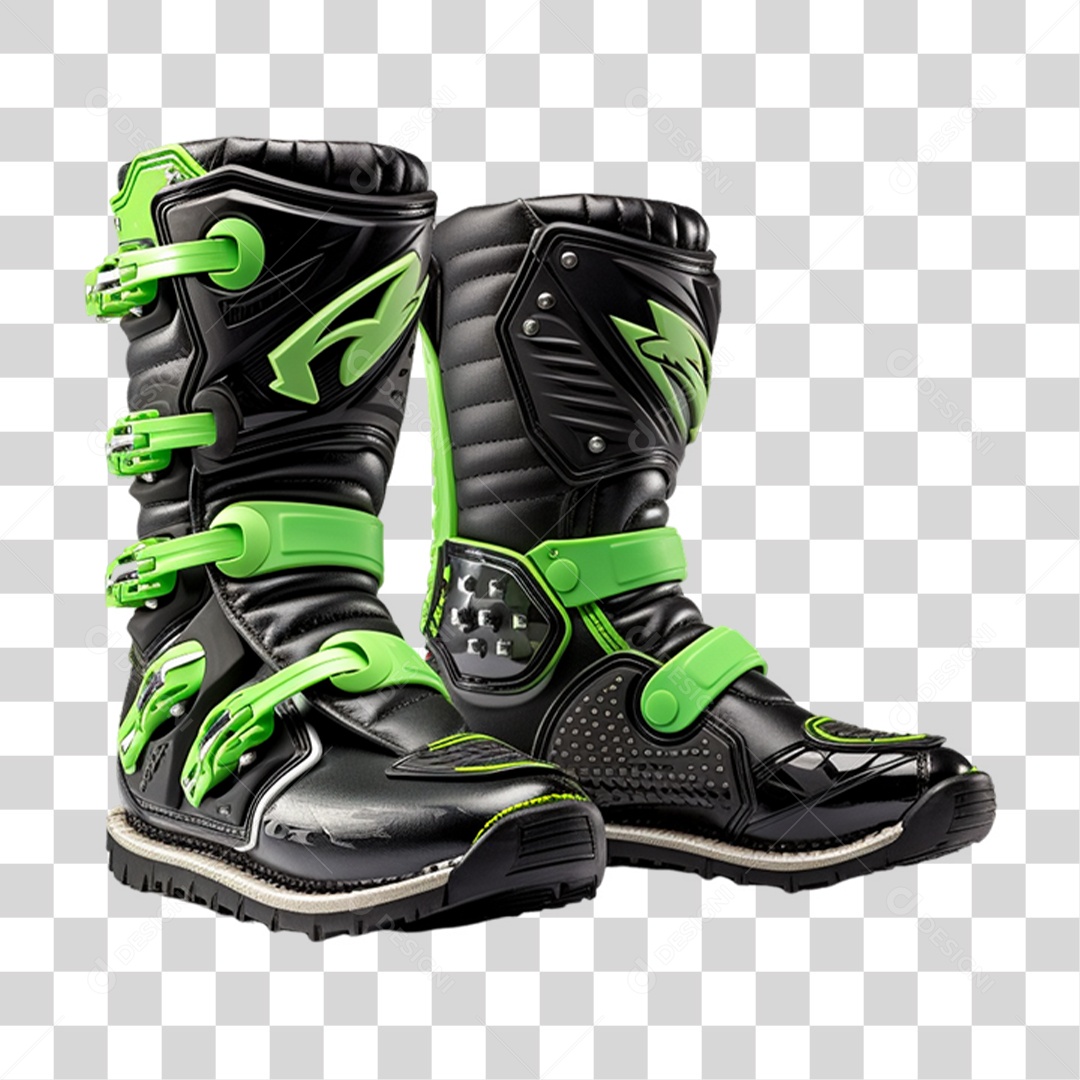 Botas de Motocross PNG Transparente