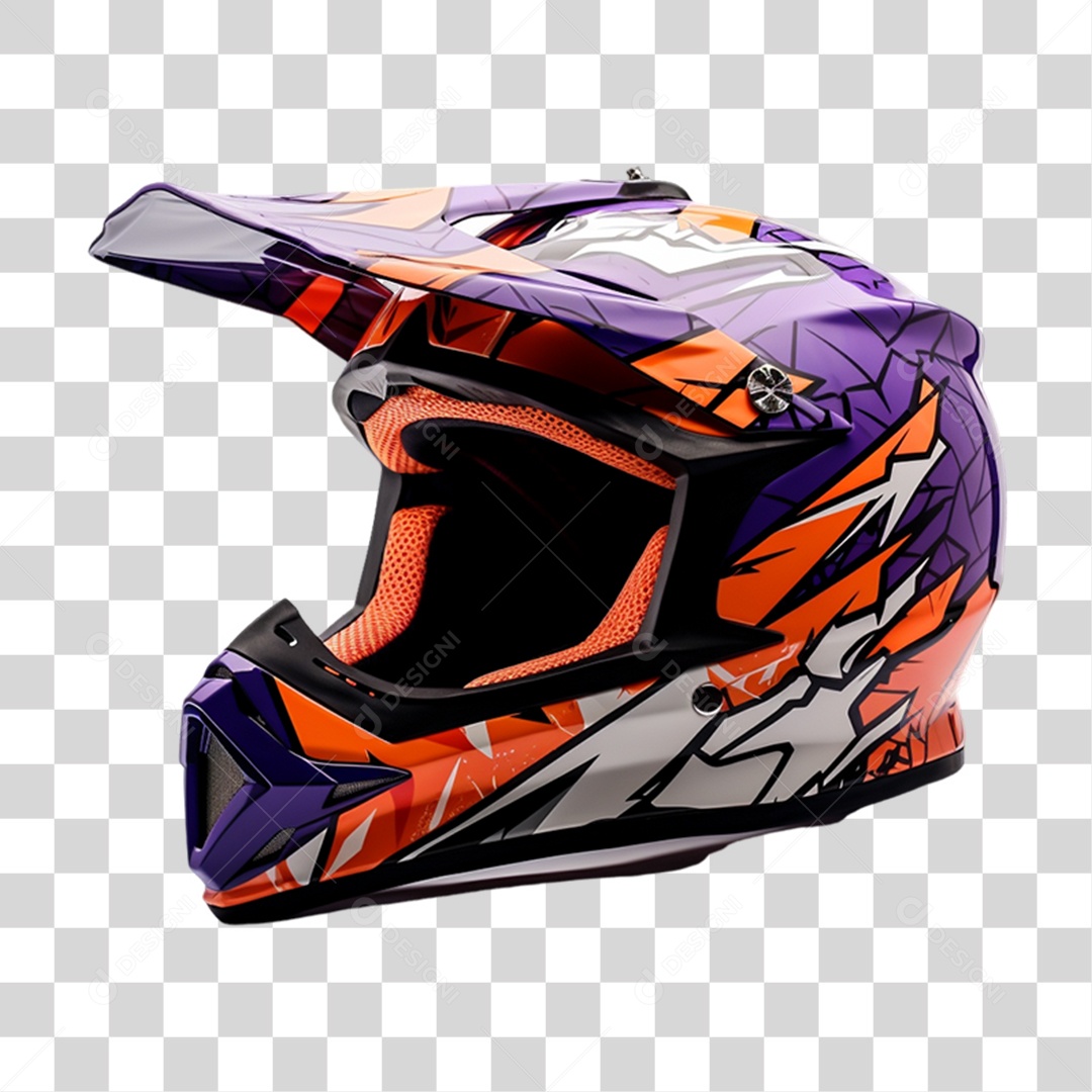 Capacete de Motocross PNG Transparente