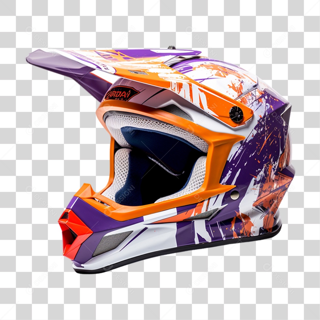 Capacete de Motocross PNG Transparente