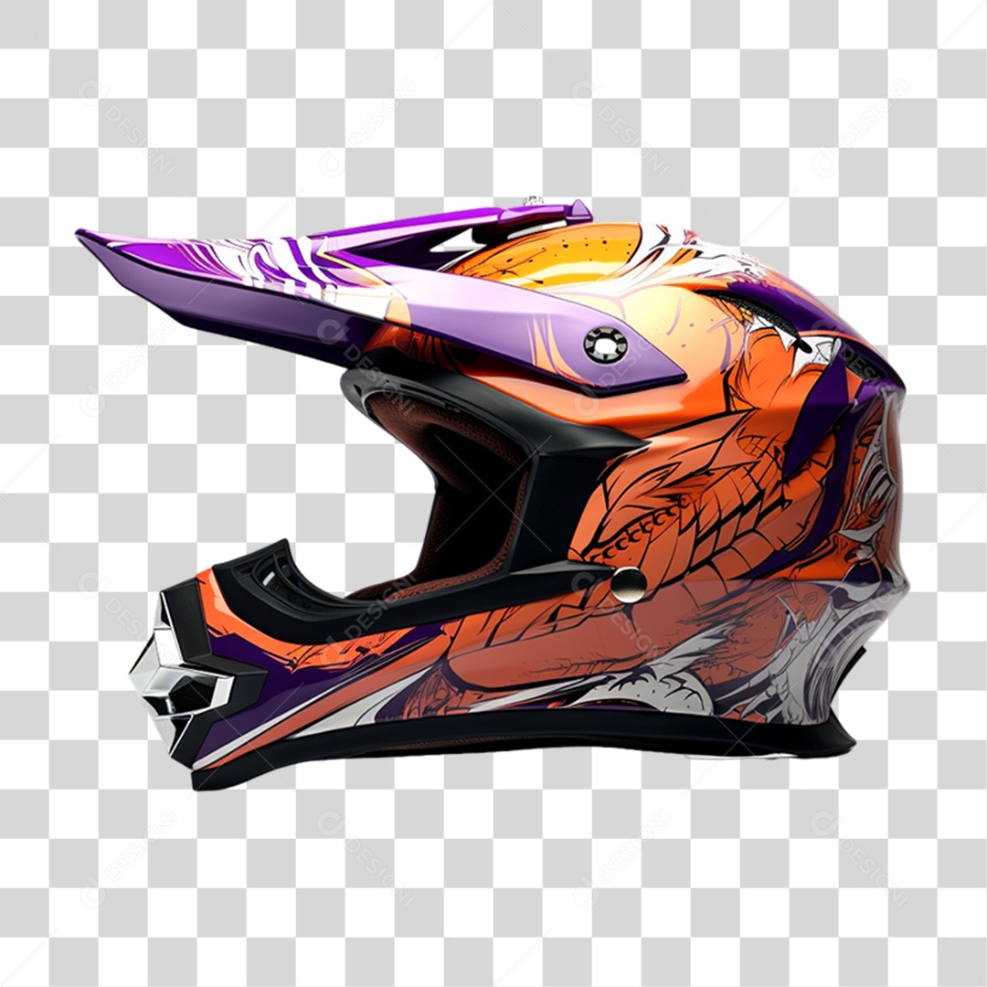 Capacete de Motocross PNG Transparente