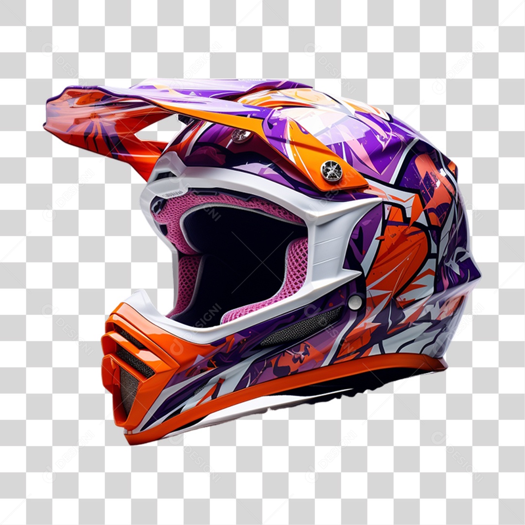 Capacete de Motocross PNG Transparente