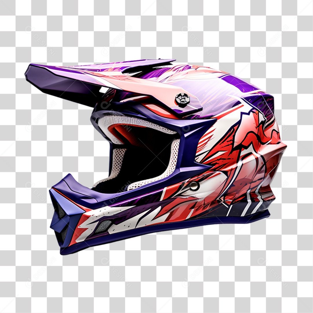 Capacete de Motocross PNG Transparente