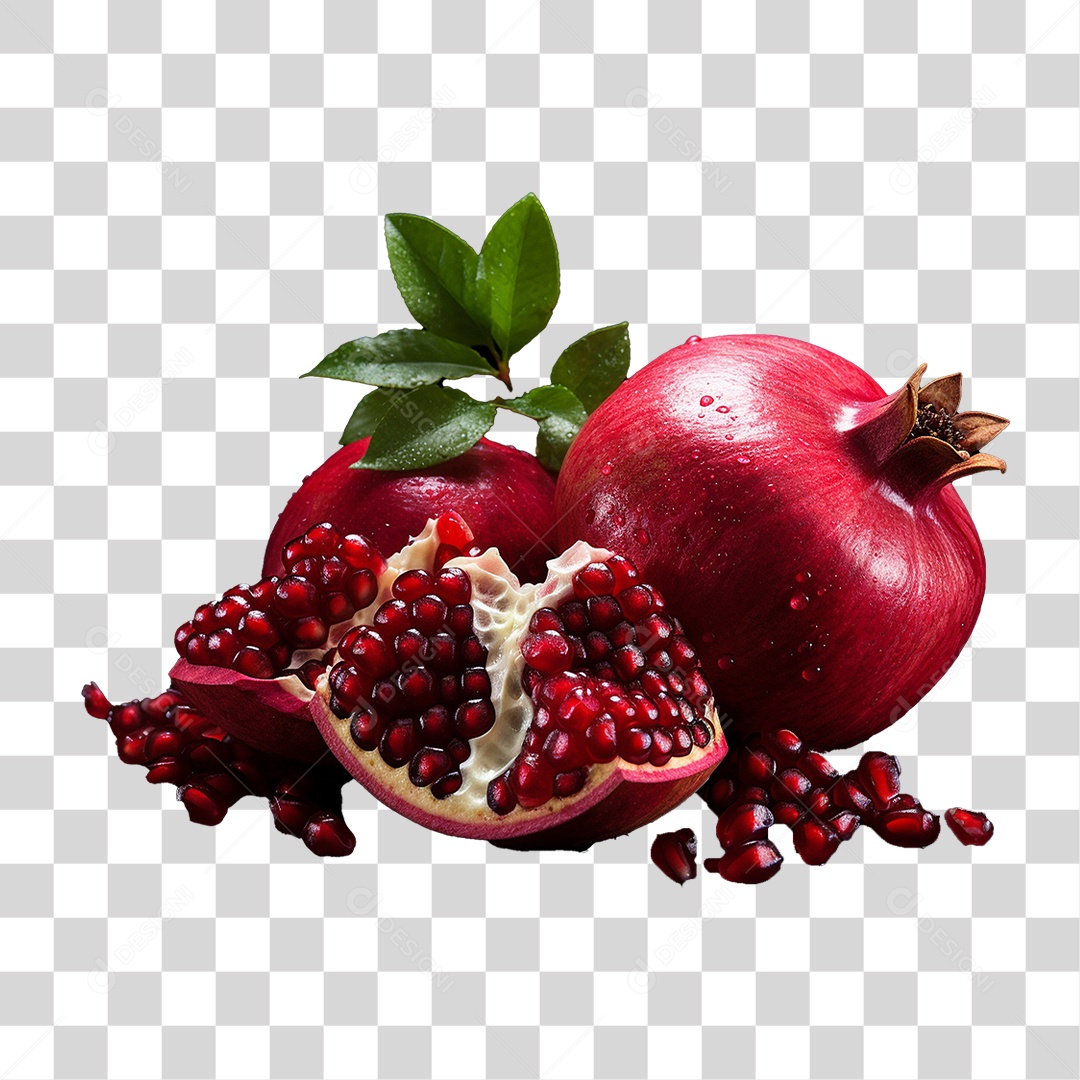 Romã Fresca PNG Transparente