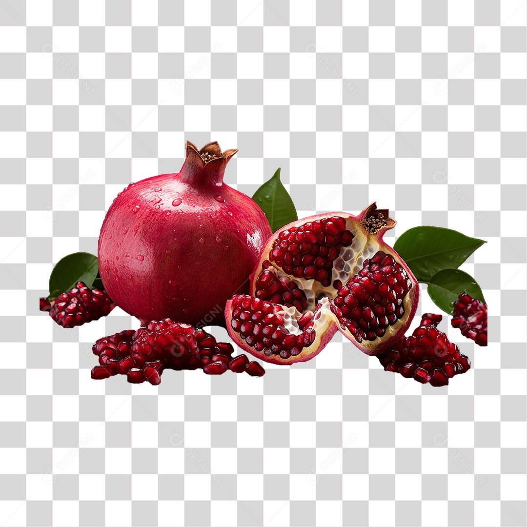 Romã Fresca PNG Transparente