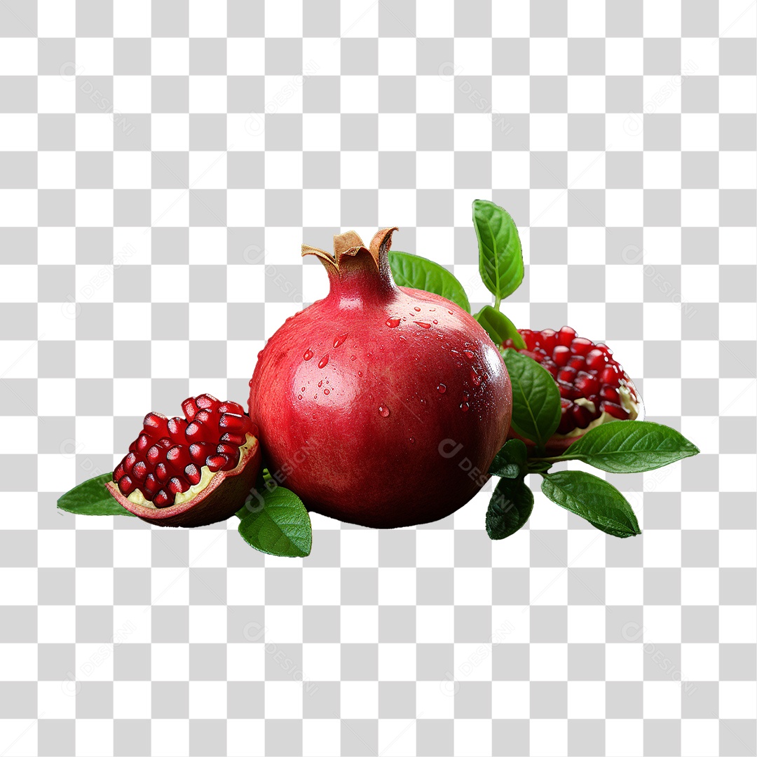 Romã Fresca PNG Transparente