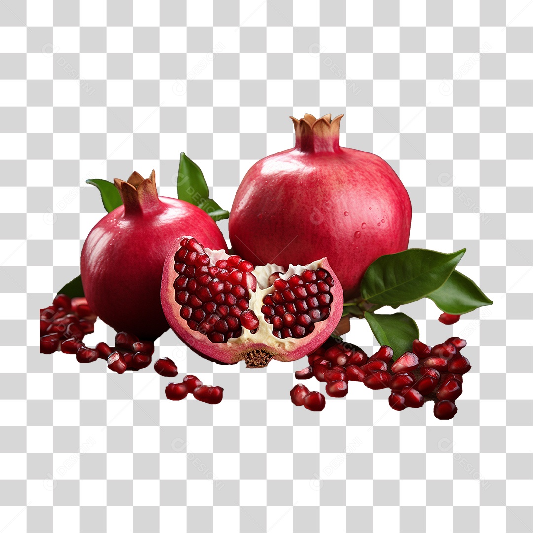 Romã Fresca PNG Transparente