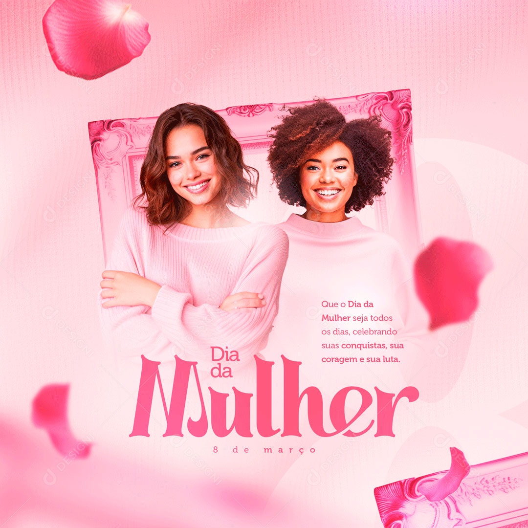 Dia Internacional das Mulheres 8 de Março Social Media PSD Editável