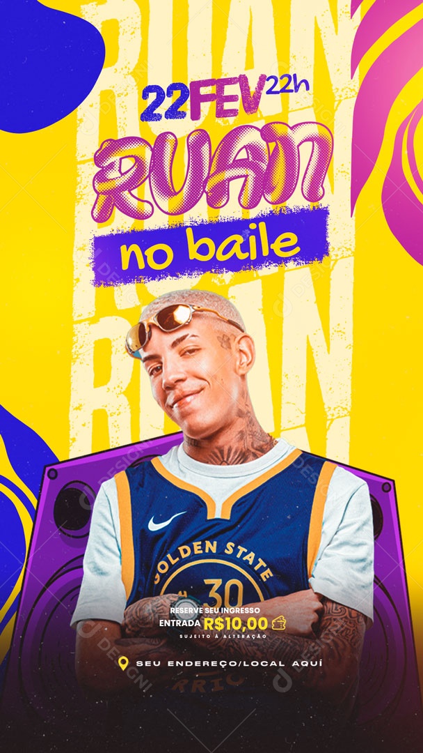 Flyer Story Ruan no Balie 22 de FevereiroSocial Media PSD Editável