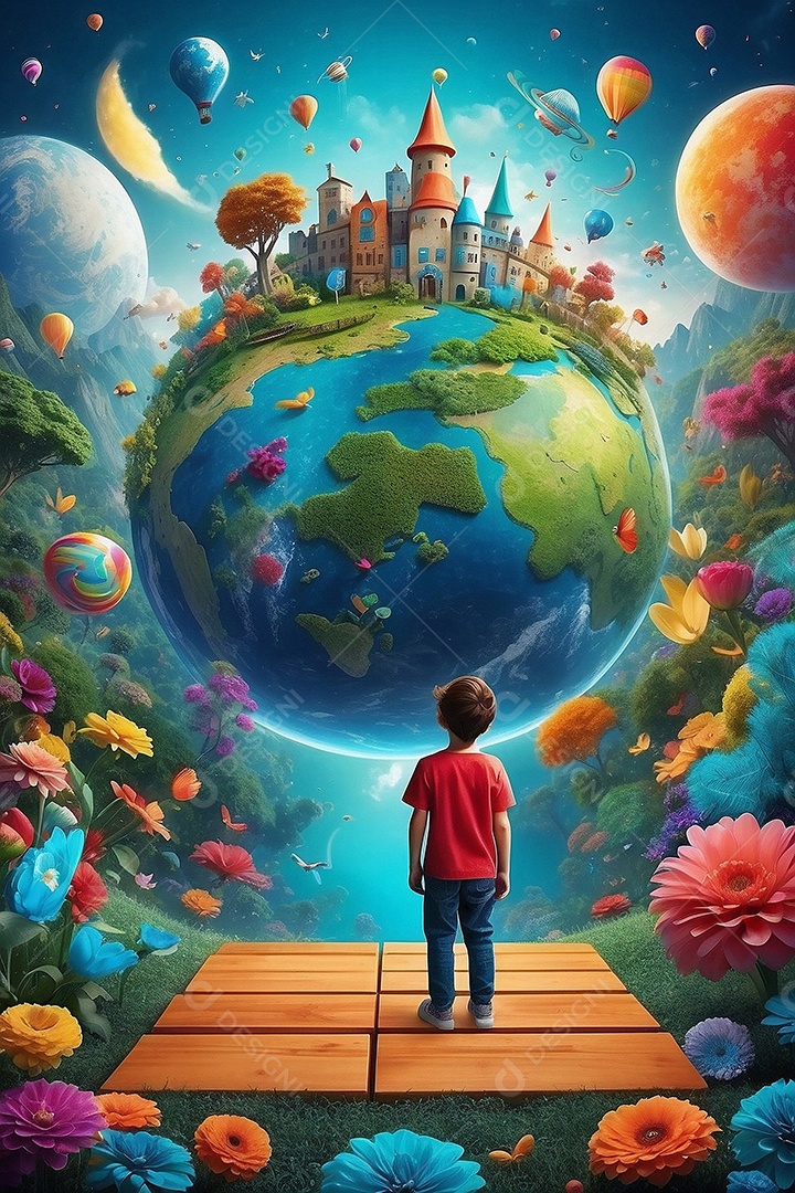 Modelo de dia do autismo para redes sociais com crianças vibrantes bores brilhantes espaço para Texto IA  generativa