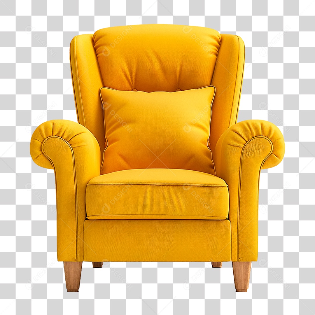 Poltrona de Couro PNG Transparente