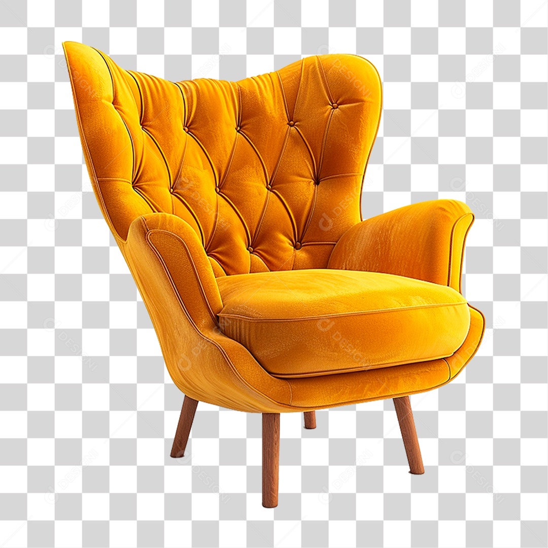 Poltrona de Couro PNG Transparente