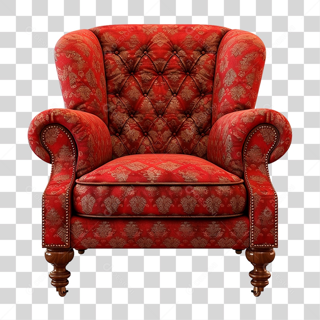 Poltrona de Couro PNG Transparente