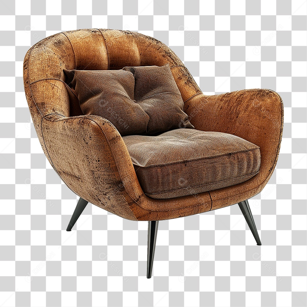 Poltrona de Couro PNG Transparente