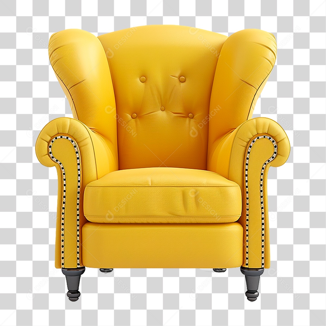 Poltrona de Couro PNG Transparente