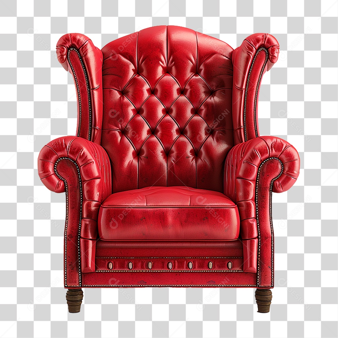 Poltrona de Couro PNG Transparente