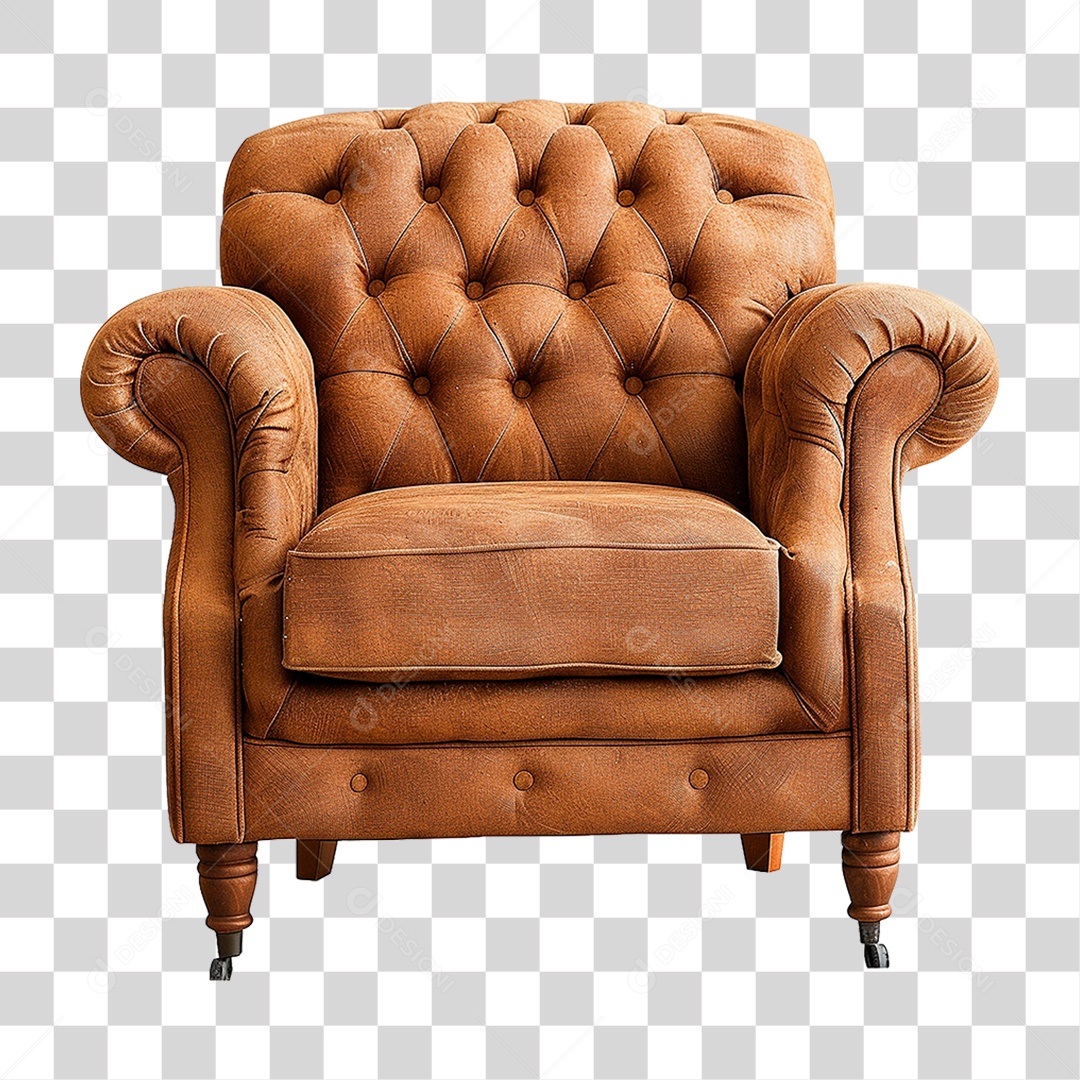 Poltrona de Couro PNG Transparente