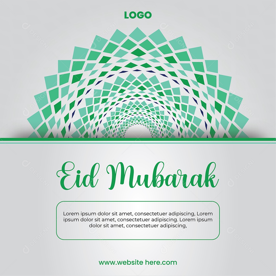 Festival Mulçumano Eid Mubarak Vetor EPS