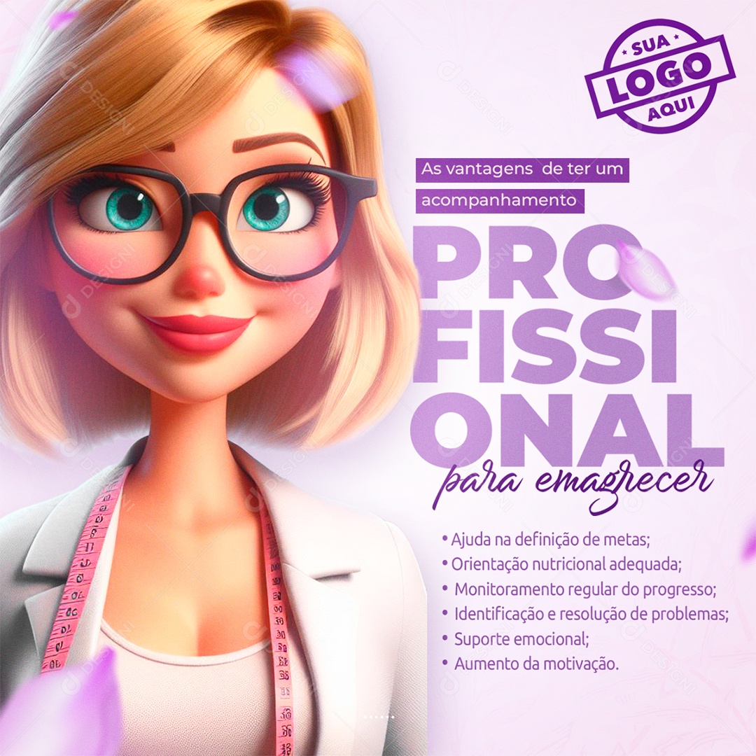 Social Media Profissional Para Emagrecer PSD Editável