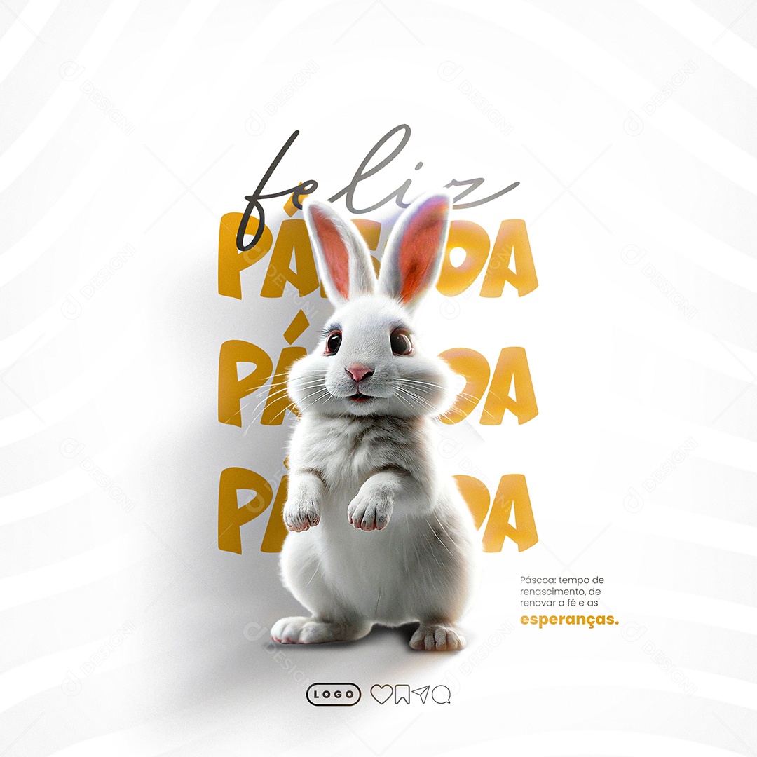Páscoa 31 de Março Tempo de Renascimento de Renovar a Fé e as Esperanças Social Media PSD Editável