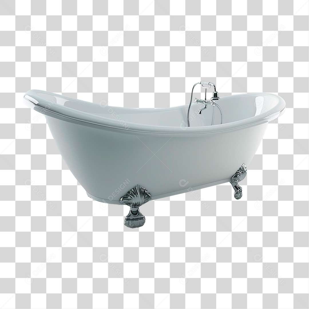 Banheira Branca PNG Transparente