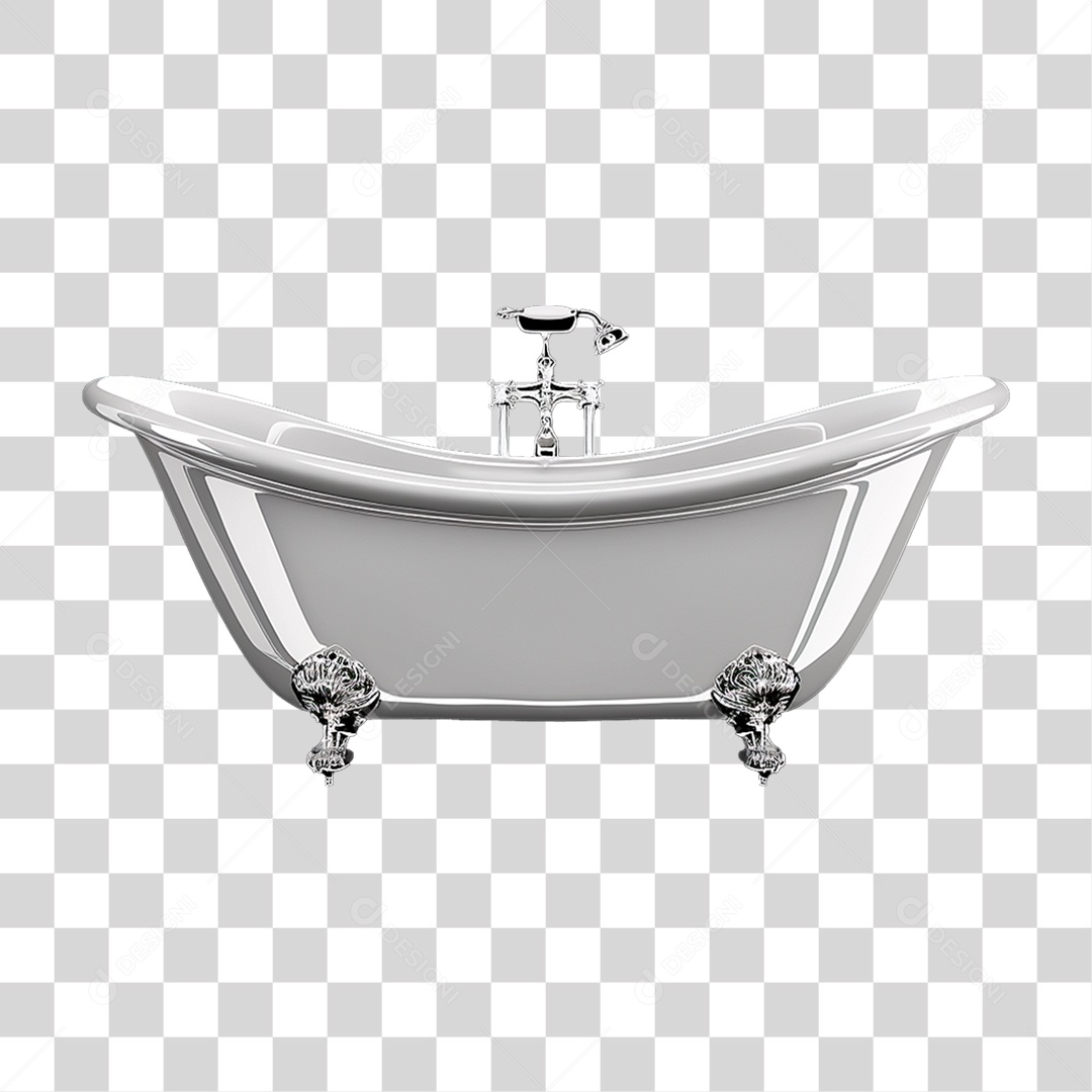 Banheira Branca PNG Transparente