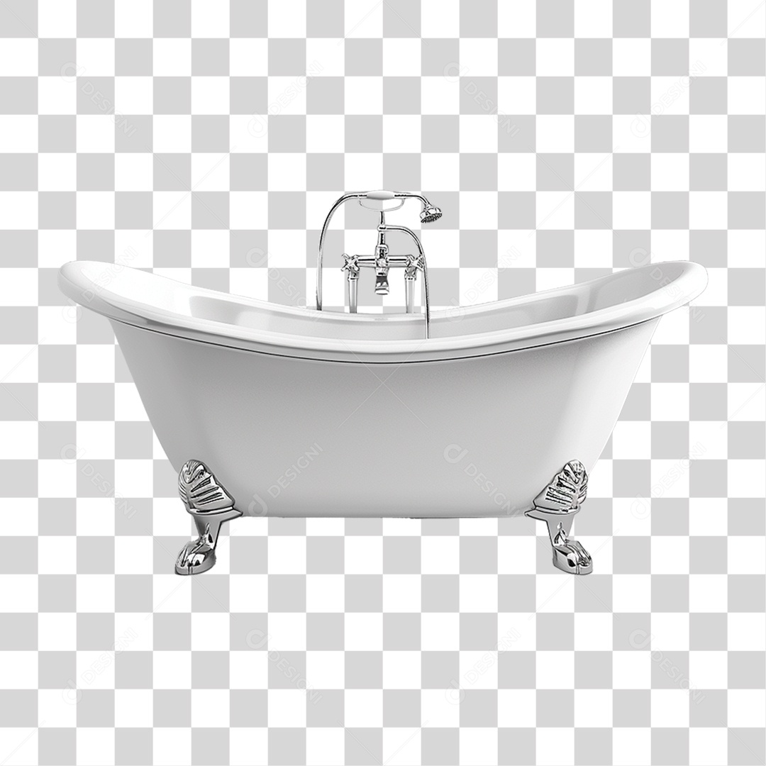Banheira Branca PNG Transparente