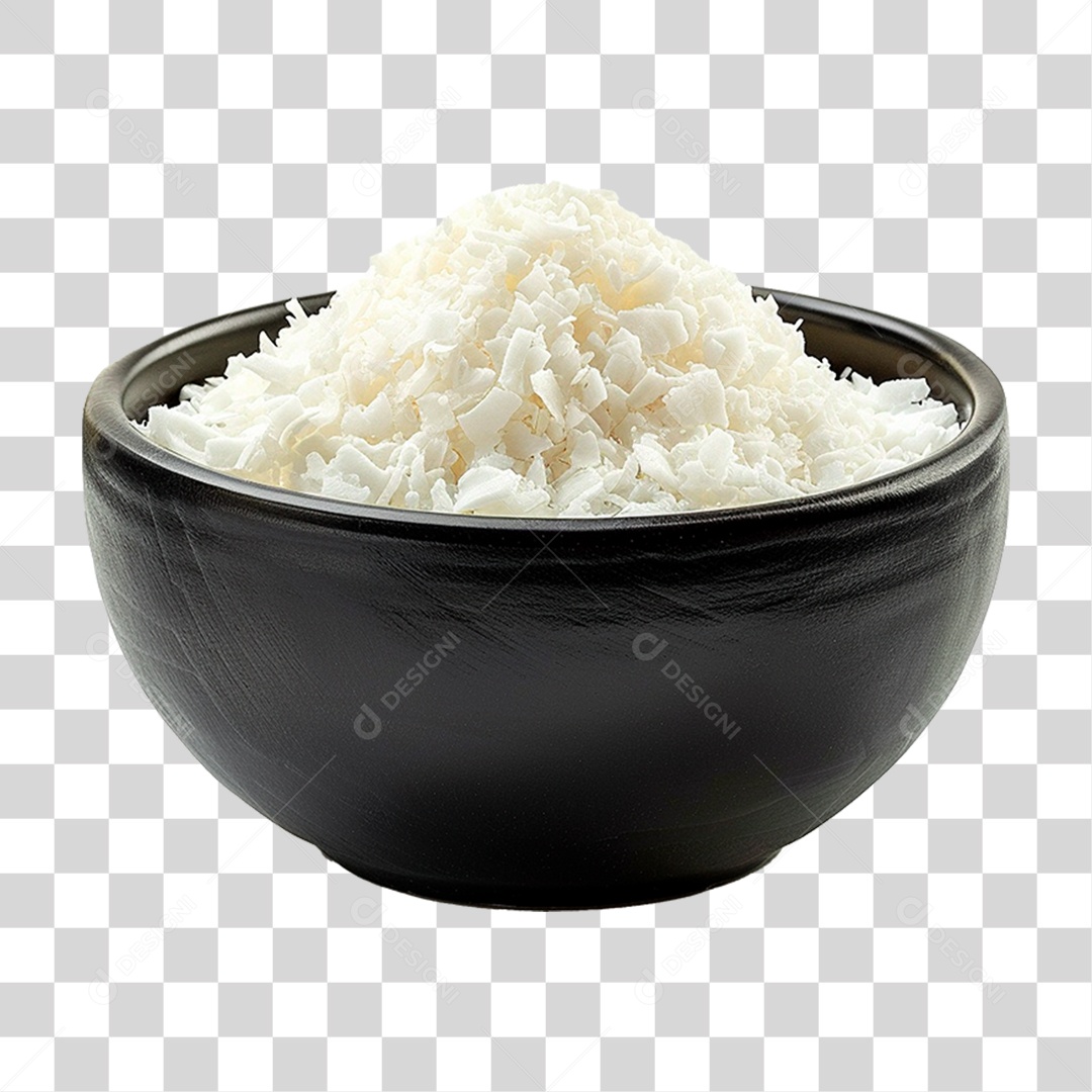 Tigela de Coco Ralado PNG Transparente
