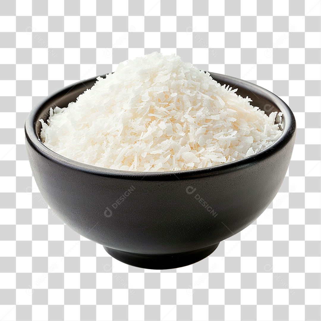 Tigela de Coco Ralado PNG Transparente