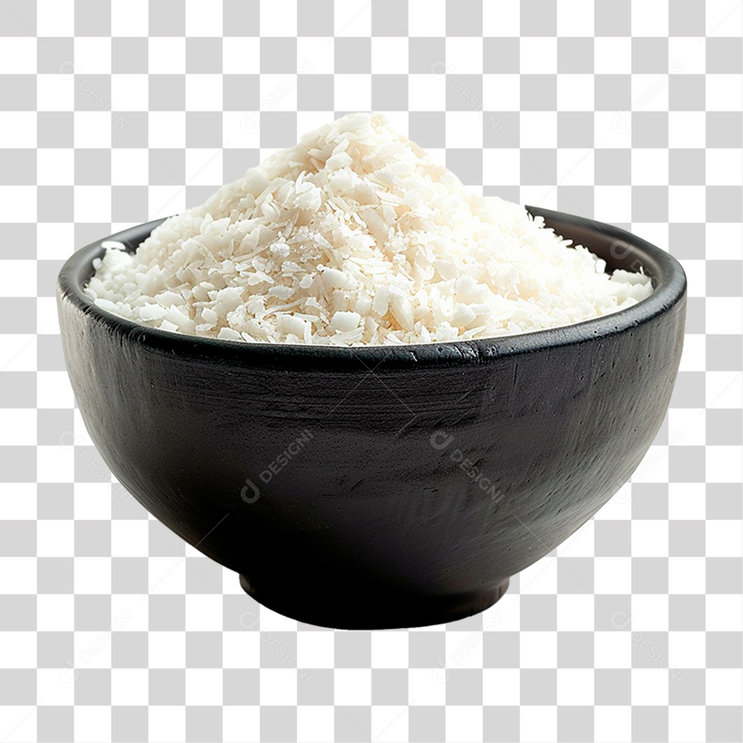 Tigela de Coco Ralado PNG Transparente