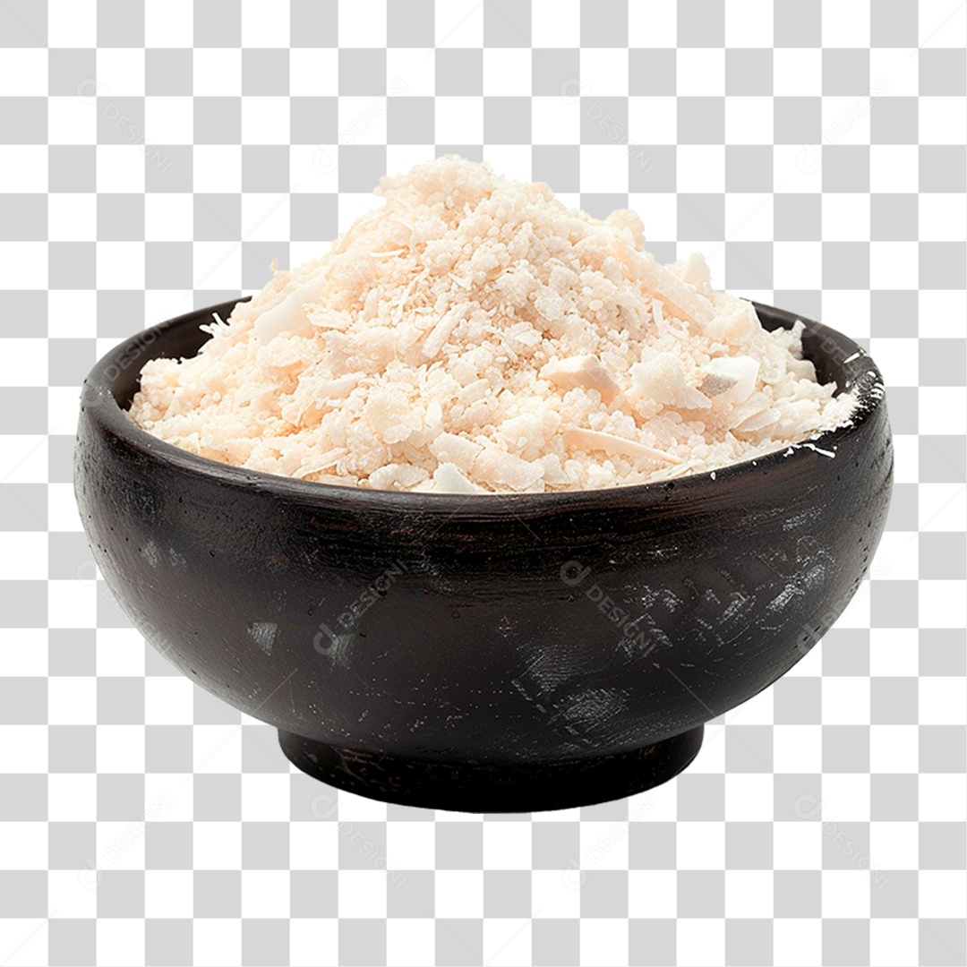 Tigela de Coco Ralado PNG Transparente