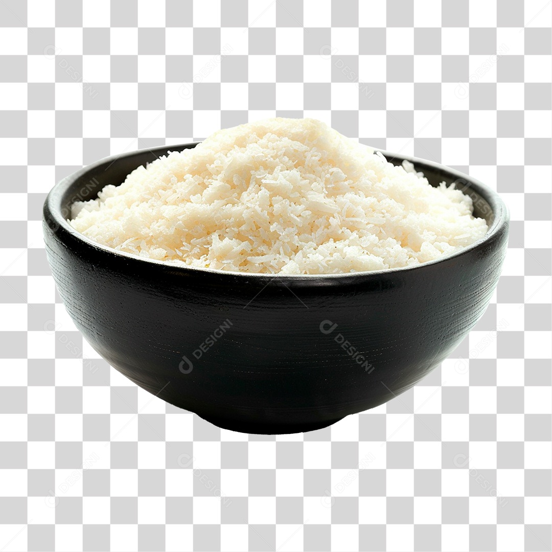 Tigela de Coco Ralado PNG Transparente