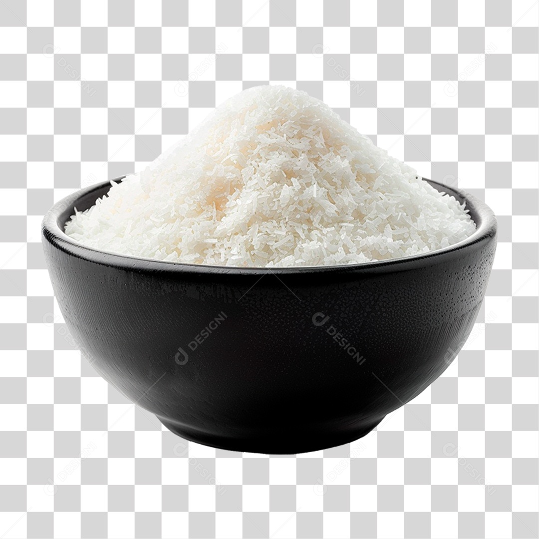 Tigela de Coco Ralado PNG Transparente