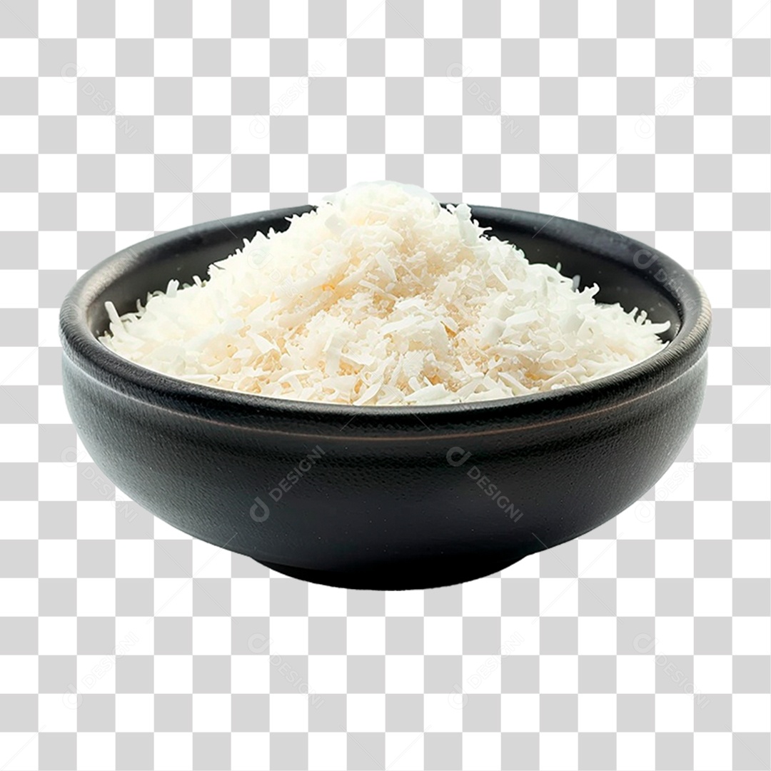 Tigela de Coco Ralado PNG Transparente