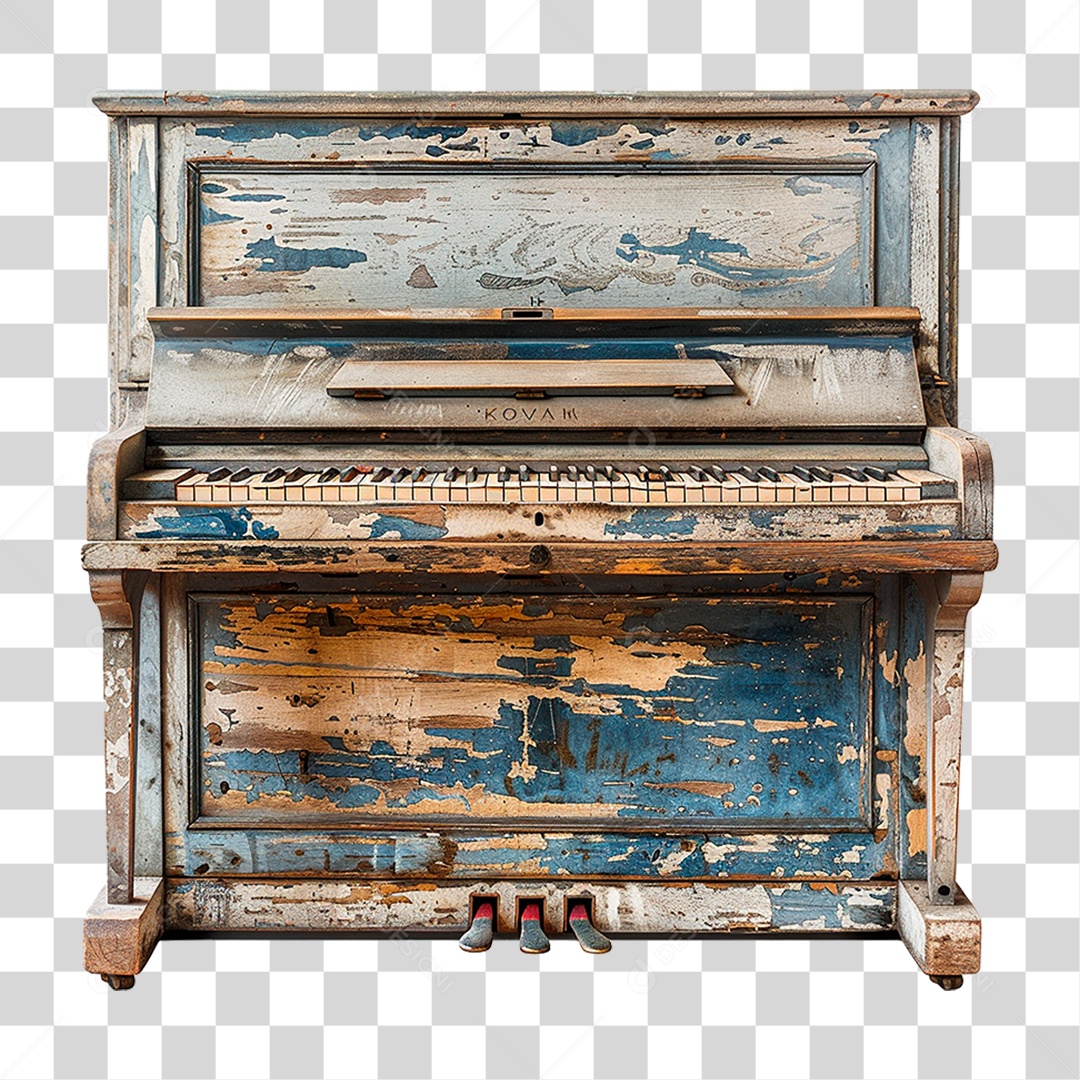 Piano Antigo PNG Transparente