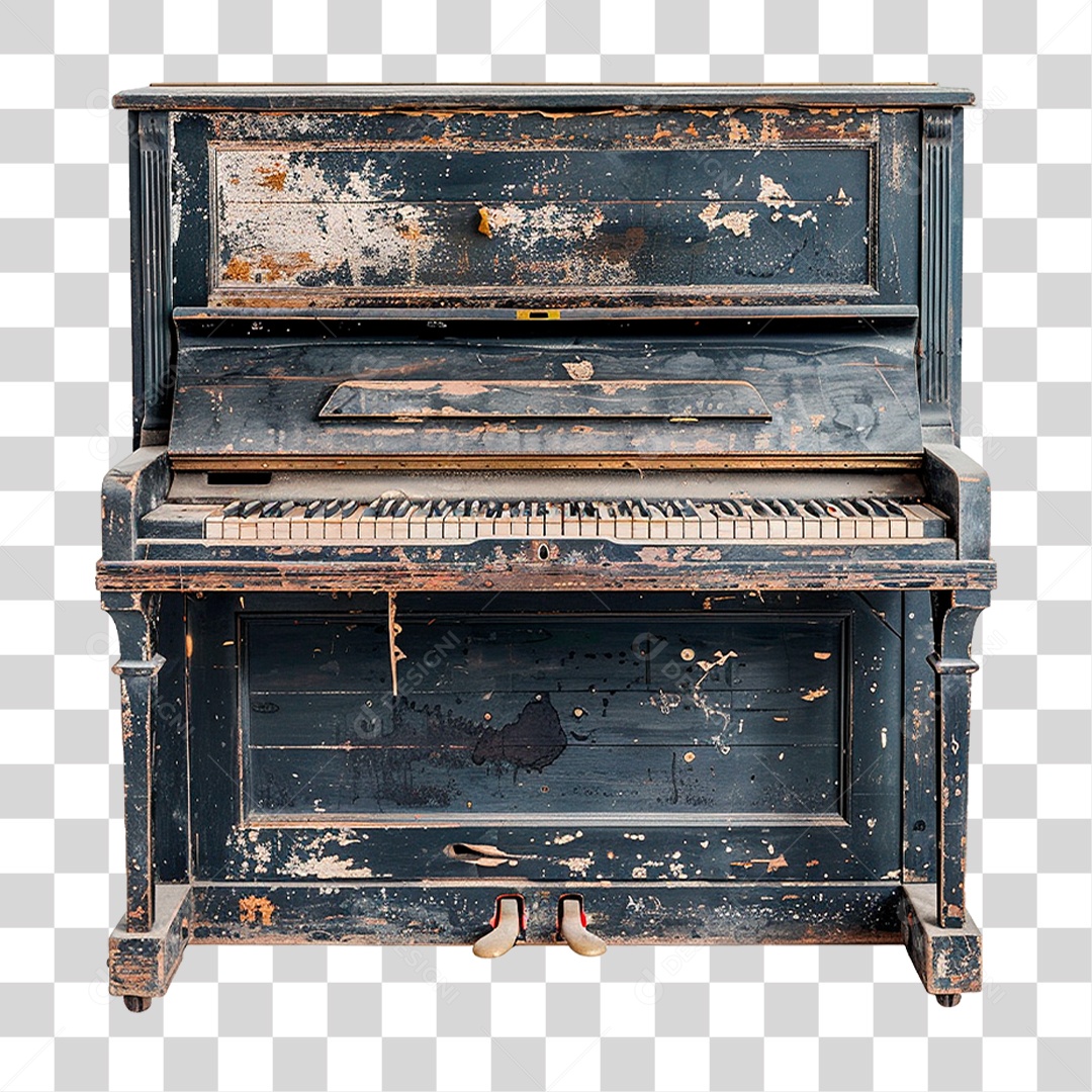 Piano Antigo PNG Transparente