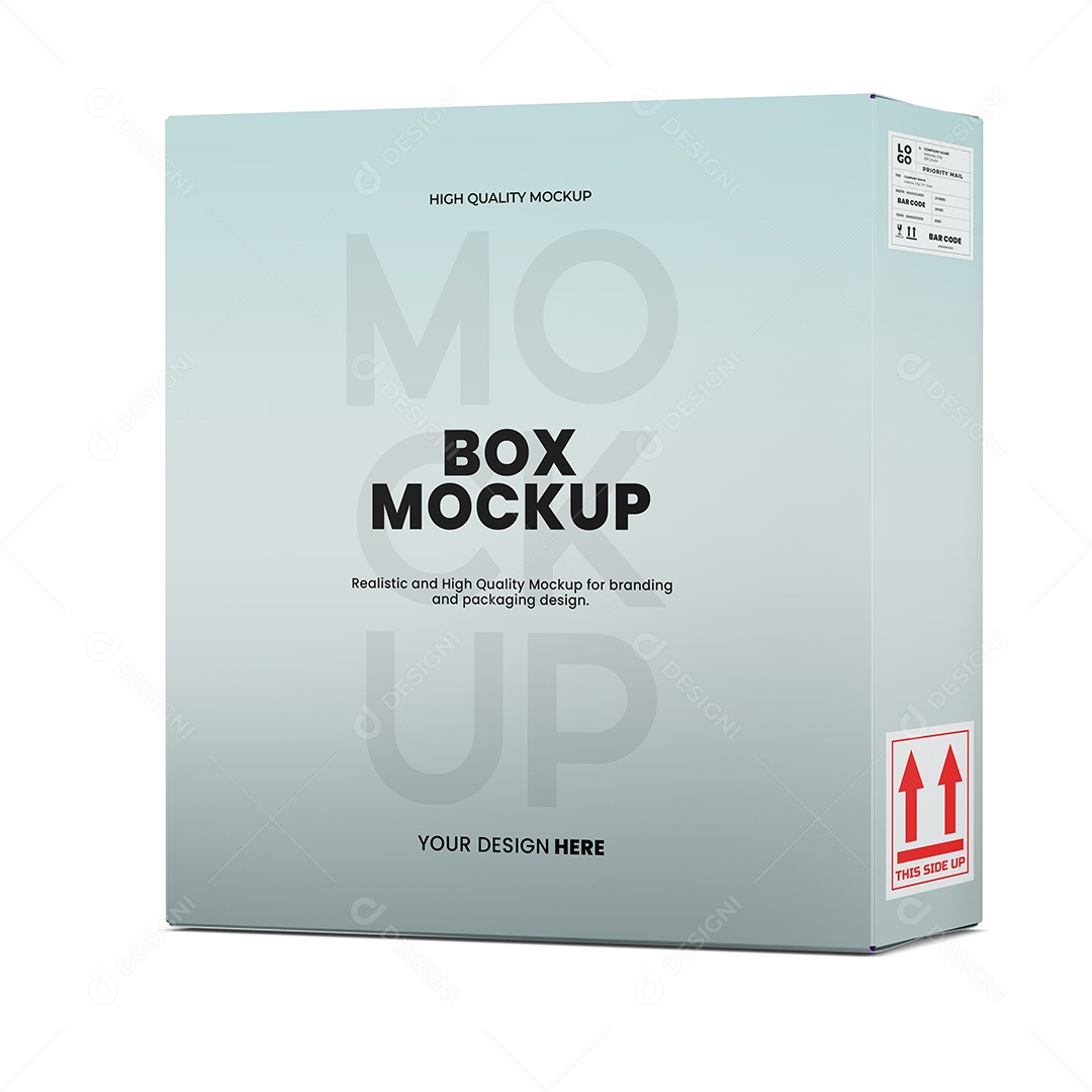 Caixa de Papel Mockup PSD Editável