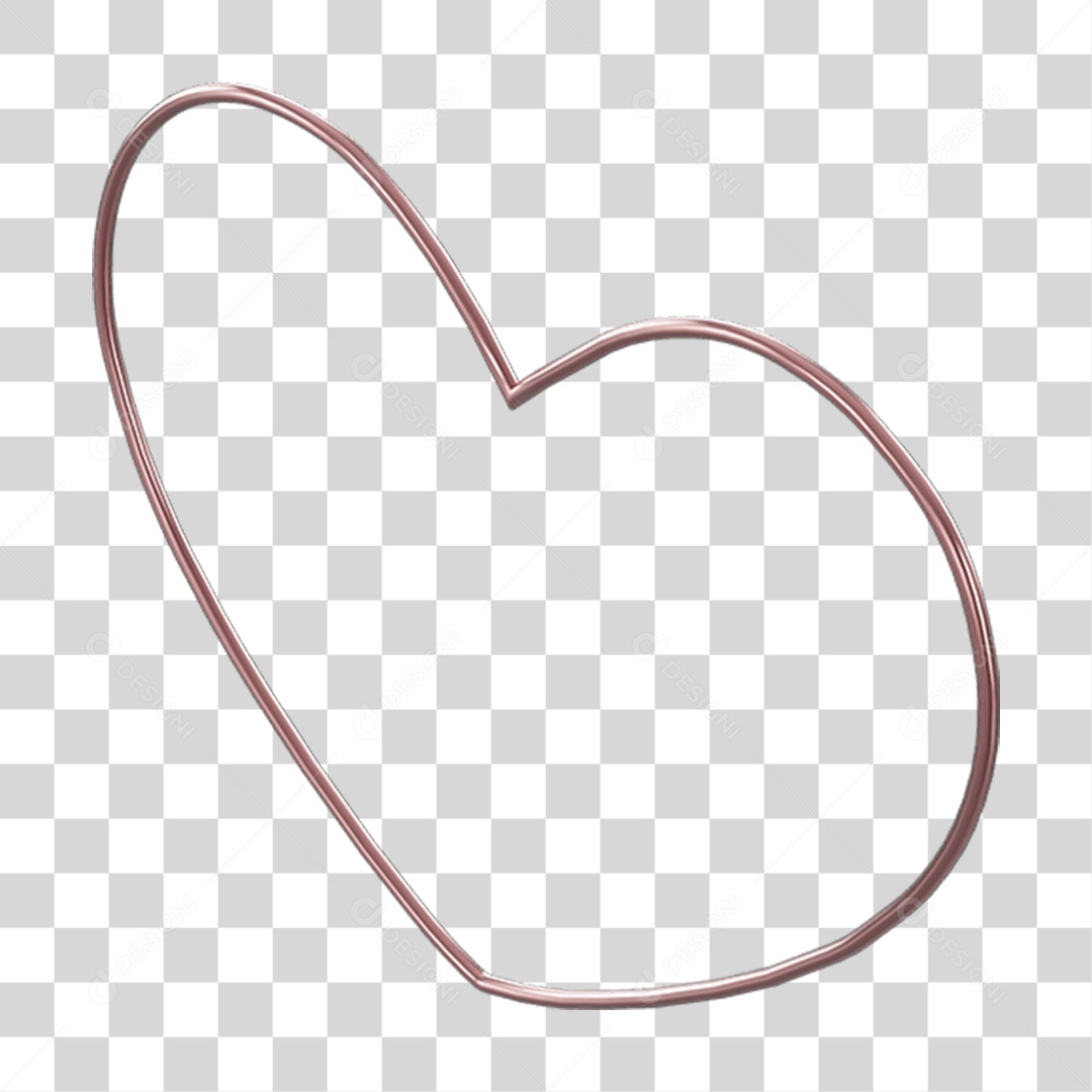 Coração Contorno PNG Transparente