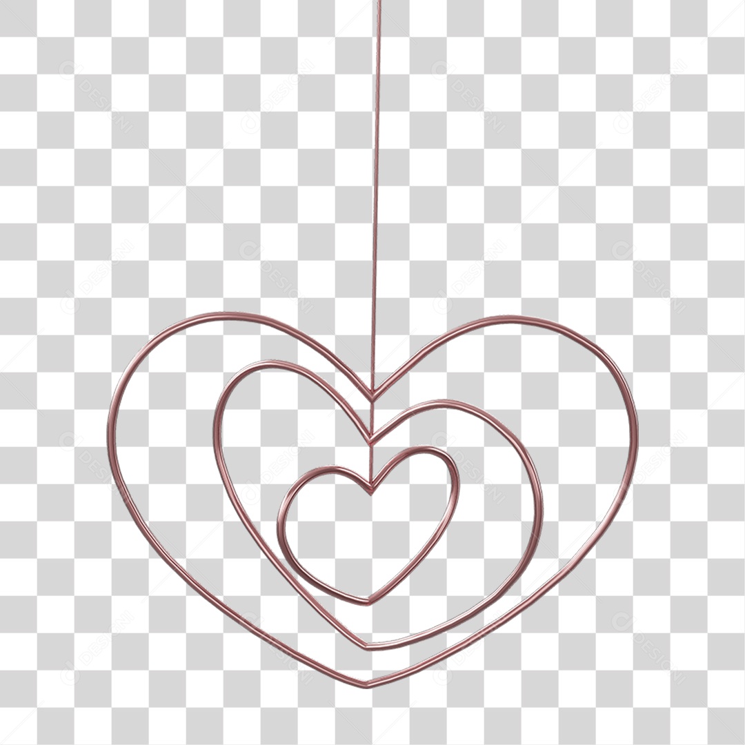 Coração Contorno PNG Transparente