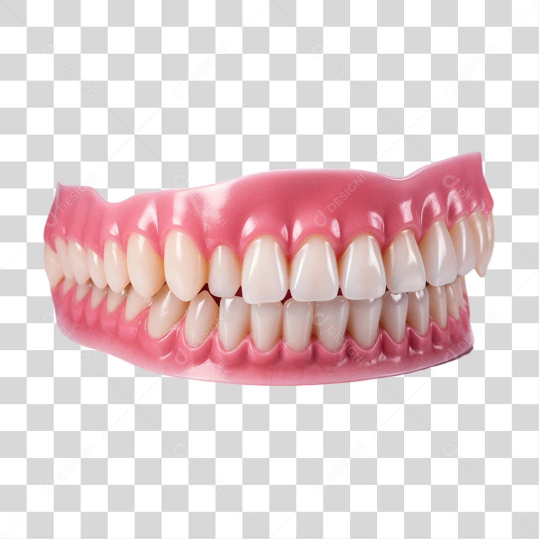Elemento 3D Dentadura Dentistas PNG Transparente
